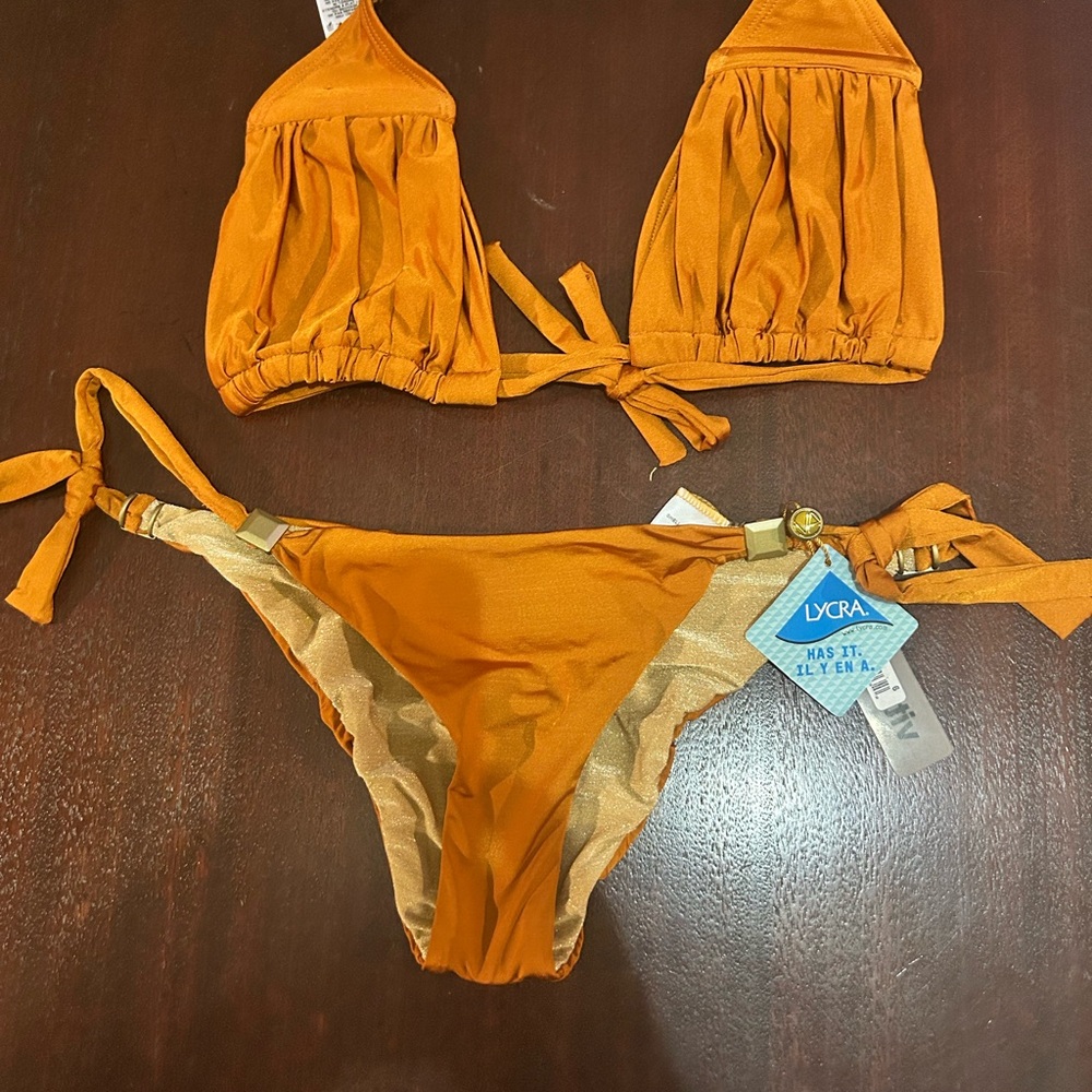 Vitamin A Gold and Orange Bikini